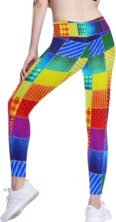 rainbow plaid pants