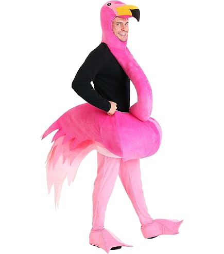 Rasta Imposta Flamingo Costume, Pink, One Size : Clothing, Shoes & Jewelry
