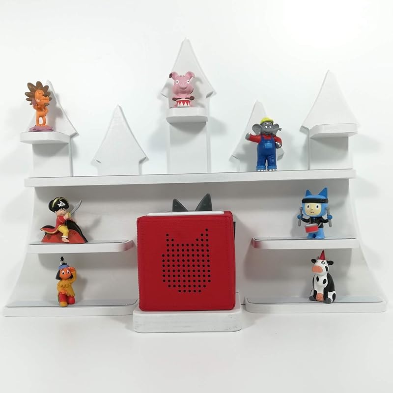 Tonie Regal, Schloß in weiß mit weißen Regalen, ideale