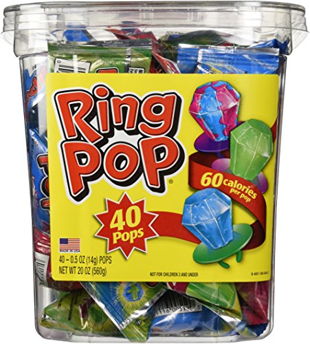 Ring Pops Assorted - 40 Count Pops