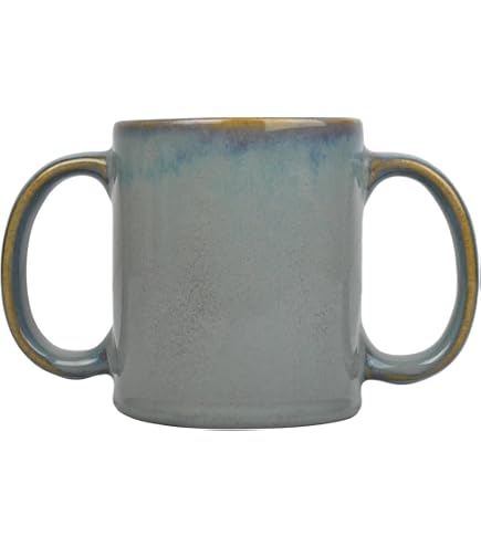 Amazon.com: ANCIENT IMPEX Ceramic Dual Handle Mug for Secure Hold |  BPA-FREE Double Handled Ceramic Mugs to Aid Tremors | 11.83 US Fl. Oz. (350  Ml) - Terquoise Color : Health & Household