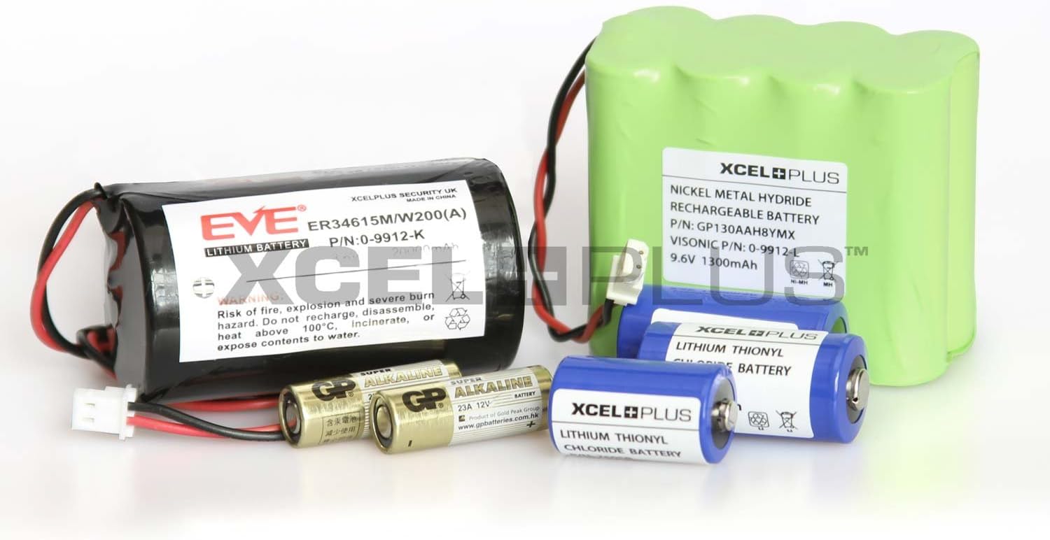 Visonic Extended Life PowerMax+ PRO Alarm Battery Pack inc. 09912L, 0