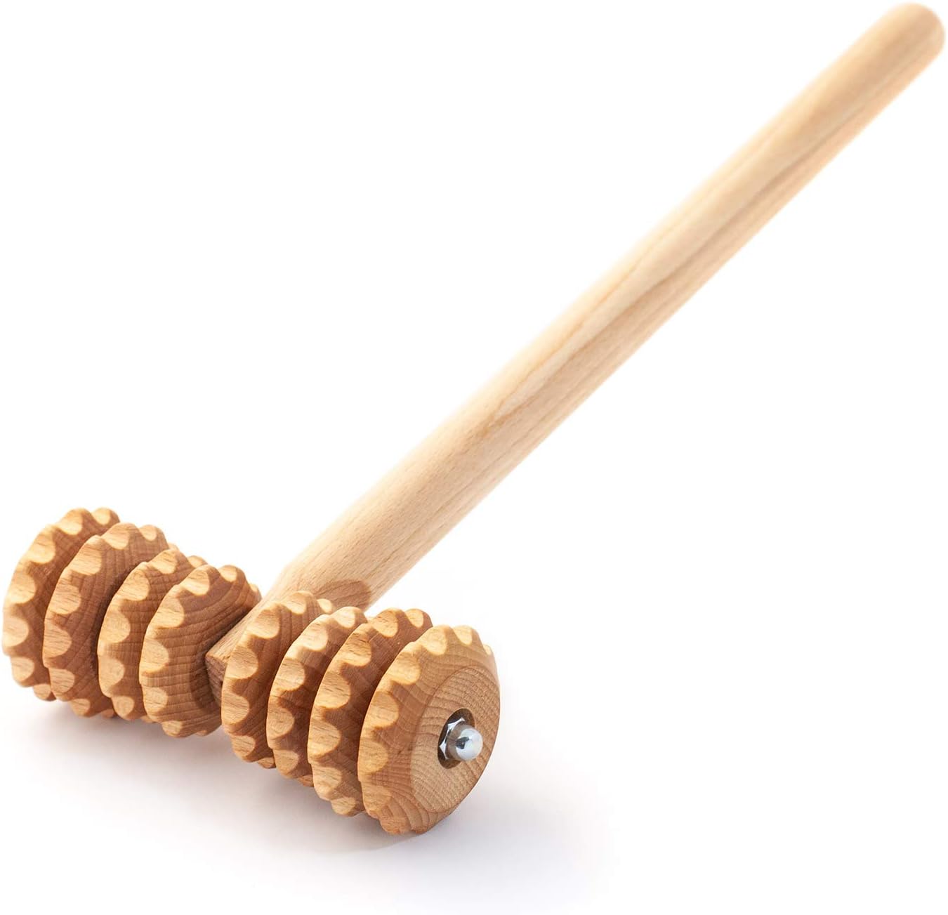 Tuuli Accessories Anti Cellulite Massage Roller T-Roller Tool Massager Maderotherapy Wooden 37 x 13 cm, Natural, 1 Stück (1er Pack) - Image 4
