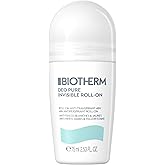 Biotherm Women Deodorant & Antiperspirant, Deo Pure Roll-On, 48H Protection, Floral Scent, No White or Yellow Stains 75ml