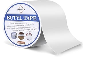 NetLea RV Roof Tape 6 Inch,UV Resistant & Waterproof RV Sealant Tape for RV Repair,Window Sealing,Truck Sealing,Stop Camper Roof Leaks,White(6"*50')