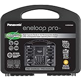 Panasonic K-KJ55KHC66A Eneloop pro - Baterías recargables de alta capacidad 6AA, 6AAA, cargador de batería rápido de 4 horas 