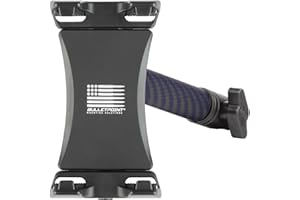 Bulletpoint Mounting Solutions Universal Tablet Mount for Truck Compatible with Apple iPad & Samsung Tablets - 20mm Integrated Ball with 7cm Matte Carbon Fiber + Kevlar Mounting Arm