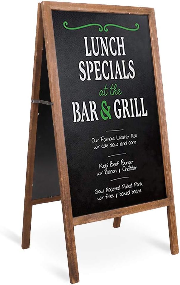 UNHO A Board Chalkboard Chalkboard Easel Double Sided Sandwich