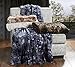 Brielle Home Nesting Faux Fur Warm & Stylish Soft Luxurious Reversible Throw, Tundra Swan