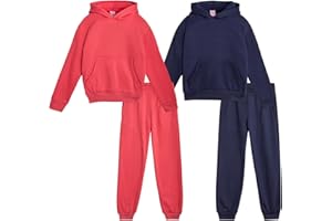 Real Love Toddler Girls Pants Set - 4 Piece Girls Jogger Sweatpants and Hooded Sweatshirt Youth Kids Activewear Set (2T-6)