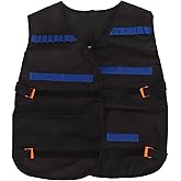 Topyond Kids Tactical Vest, Kids Outdoor Black Vest with Pockets, Outdoor Game Vest for Shooting Games Toys Gifts