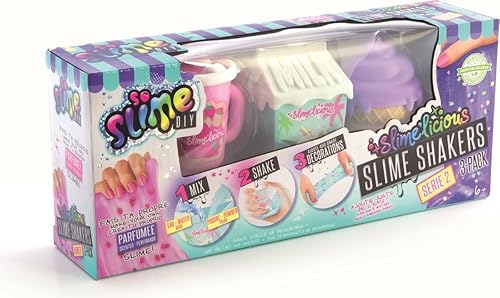 So Slime DIY, Slimelicious Slime Shakers, 3 Pack, Scented Slime! Cool Colours & Scents, Make Slime from Scratch! Includes Decorations & Fun Shaker Pots!