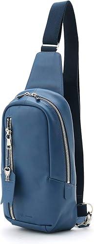 ティーケー タケオキクチ ボディバッグ ウエストポーチ イタリアンレザー縦型ボディバッグ メンズ ライトブルー 091 00 ボディバッグ ワンショルダー Amazon