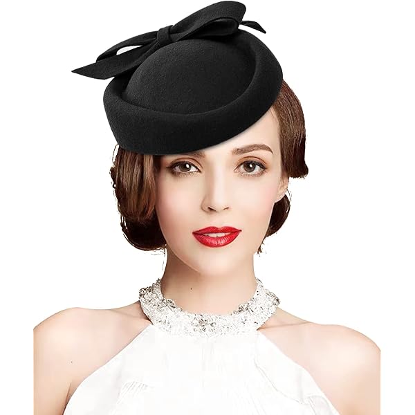 Women Veil Formal Cocktail Race Felt Wool Pill Box Hat  display picture 1