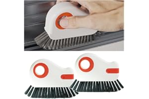 2 Pcs 2 in 1 Groove Cleaning Brush Window Track Cleaning Tools, Multi-Function Hard Bristle Crevice Cleaning Brush with Hidde