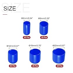 uxcell 100pcs Round Rubber End Caps Protective Caps