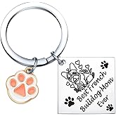 UIEOA French Bulldog Gifts Accessories Frenchie Gifts French Bulldog Owner Keyring Dog Mom Keychain