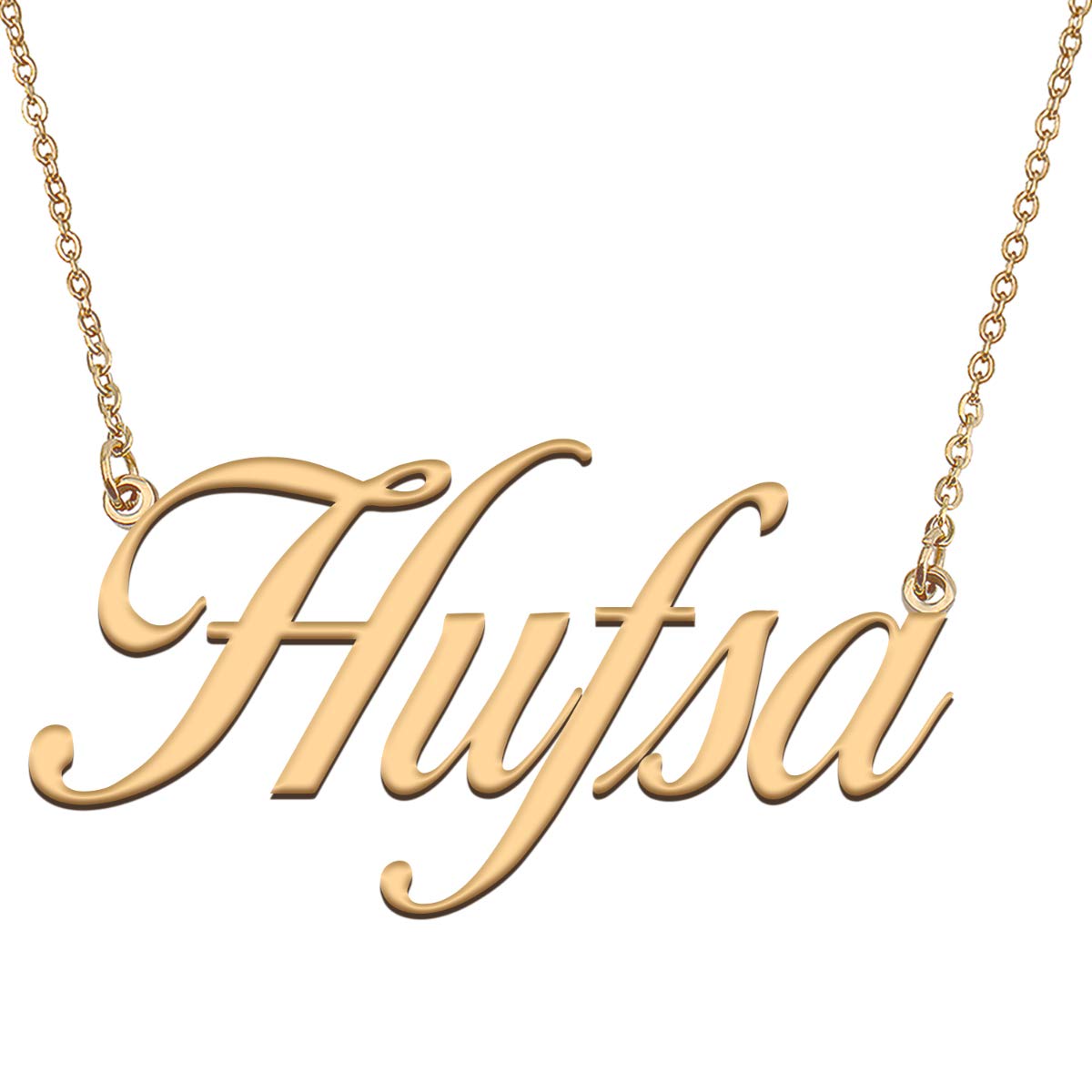 HUAN XUN Customized Custom Simple Any Name Necklace