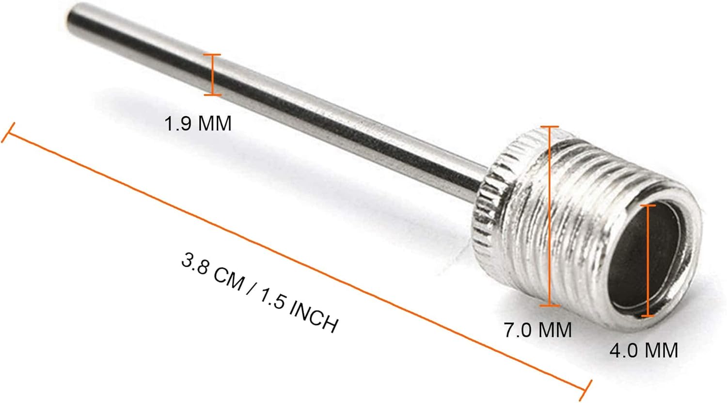 Mobi Lock Ball Pump Needle Pack of 10 | Made with Stainless Steel | Ideal for Blowing Up Football, Basketball, Soccer, Volleyball, Netball, Handball, Waterpolo Balls and All Other Sports: Electronics