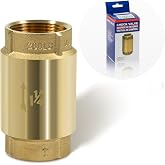 Check Valve with Backflow Prevention, Universal 1-1/4 inch One-Way Female Pipe Thread, Lead-Free Brass Construction, 1.25'' FNPT &times; 1.25'' FNPT