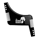 Beard shaping & styling tool with inbuilt comb for perfect line up & edging, use with a beard trimmer or razor to style your beard & facial hair, Premium quality product by The Beard Black