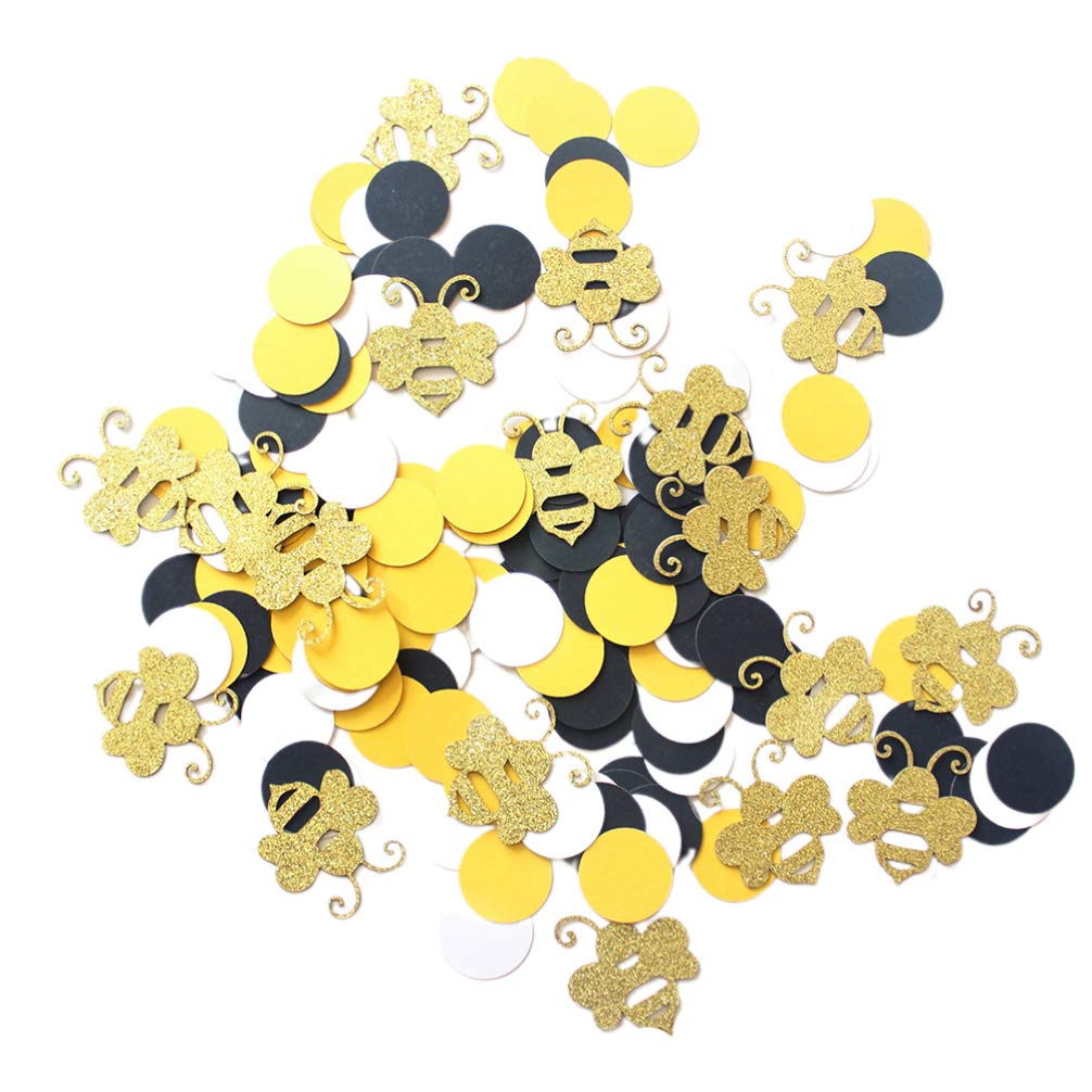 Amosfun bee Paper Scraps Light Decorative Cartoon Round Paper Scrap Confetti Round Confetti Wedding Confetti Party Supplies for Party Wedding Carnivals Christmas