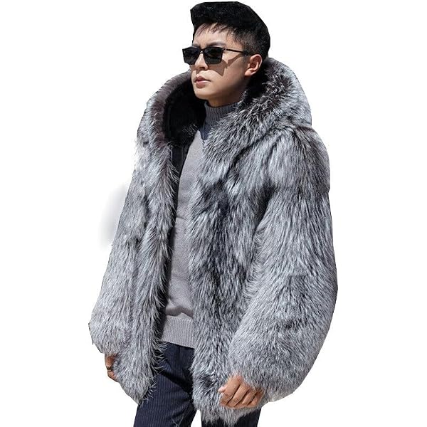 Amazon.com: XYGJZ Men's Luxury Faux Fur Coat Open Front Warm
