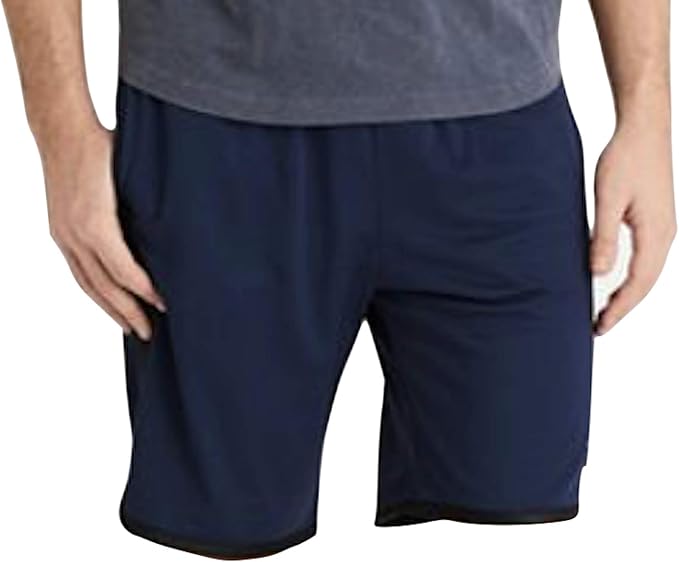 blue jogger shorts