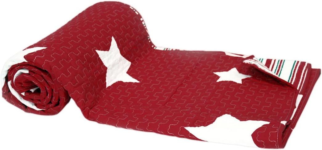 1001 Wohntraum Bedspread, Rot/Bordeaux, 150 x 200 cm: Amazon.co.uk