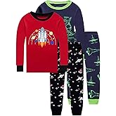 Dolphin&Fish Boys Cotton Pajamas 4Pieces Set Long Sleeve Boys Toddler Sleepwears Kids Clothes.