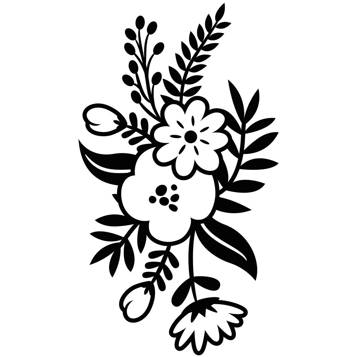 Darice Embossing Folder Small Floral Sprig, Acrylic, Clear/White, 4.25-Inch x 5.75-Inch/ 3-Piece