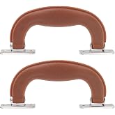 Geesatis 2 Pcs Luggage Handles Plastic Pull Handles for Suitcase Luggage Trunk Guitar Musical Box Handles Accessories, with Mounting Screw,Brown Red,5.9inch Length