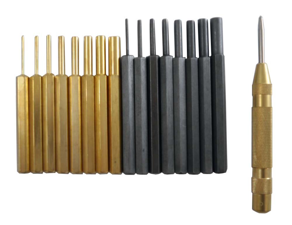 WEDGE 18 Piece Brass and Steel Punch Set