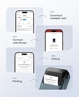 NIIMBOT B1 Label Maker 2 Inch Bluetooth Thermal Printer with 3 Rolls Labels view 6
