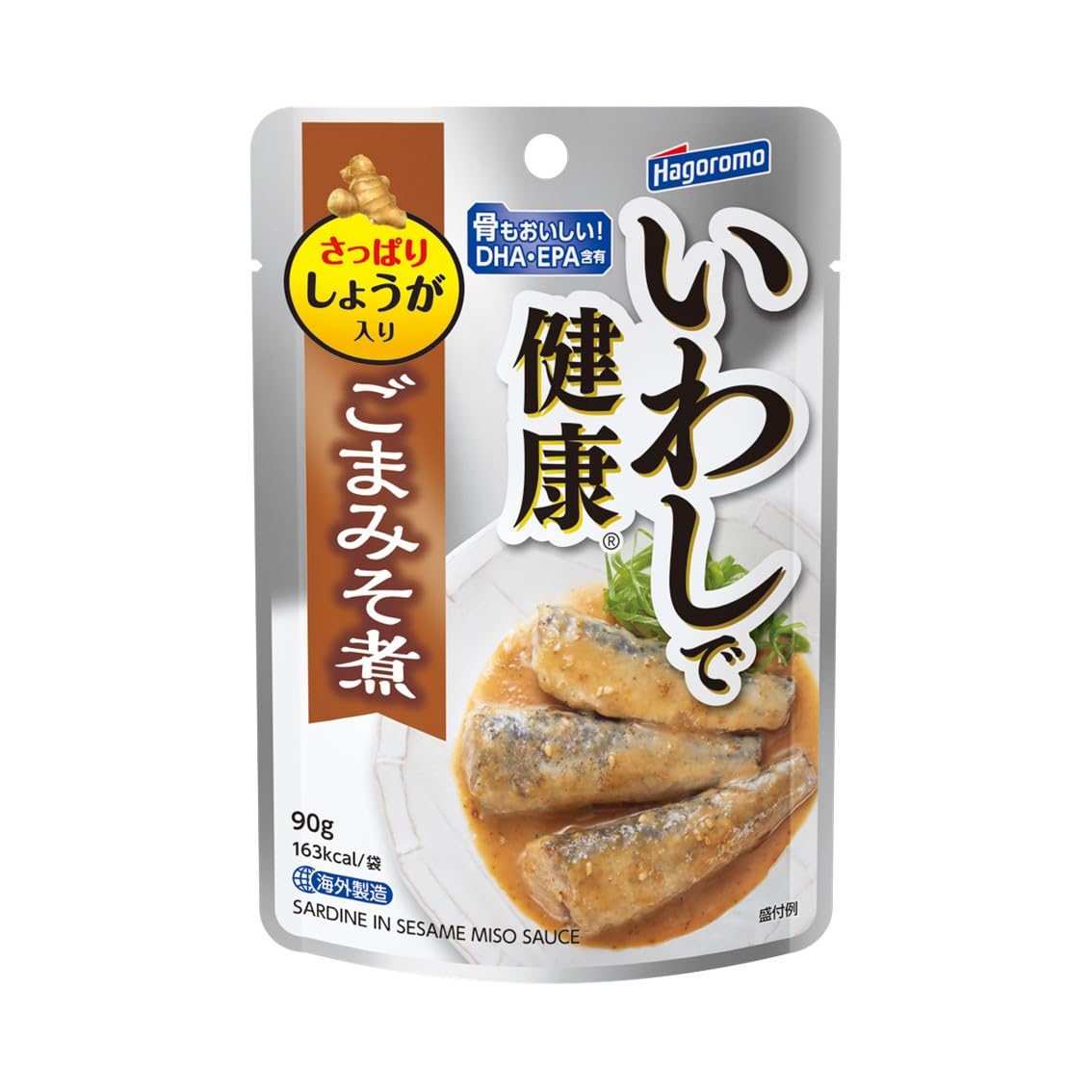 はごろも いわしで健康 ごまみそ煮 (パウチ) 90g (1597)×12個商品画像
