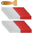 FUTYA Reflective Tape 2"×12“×20 Pack 1Pcs Resin Scraper Red/White Conspicuity Safety Caution Warning DOT-C2 Self-Adhesive Tape Trailer Reflector - for Cars, Trucks, Trailers, Boats, Signs