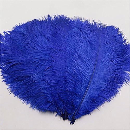 Hanlanbo 20pcs Ostrich Feather Craft Plume 10-12"(25-30cm) for Wedding Party Centerpieces Home DIY Decoration (Blue)