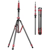 FreeSea MT-02C Carbon Fiber Light Stand, Adjustable Tripod for Photography | 260cm/102inch Studio Sturdy Tripod for Speedlite Flash Softbox Strobe Light Camera with Carrying Bag