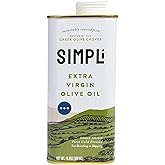 SIMPLi 100% Greek Extra Virgin Olive Oil, Olive Oil Extra Virgin Cold Pressed from Koroneiki Olives, Single Origin from Sparta with Bright Peppery Flavor, 16.9 OZ