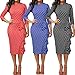 Goddessvan Women's Elegant Dot Bodycon Work Business Party Evening Dress