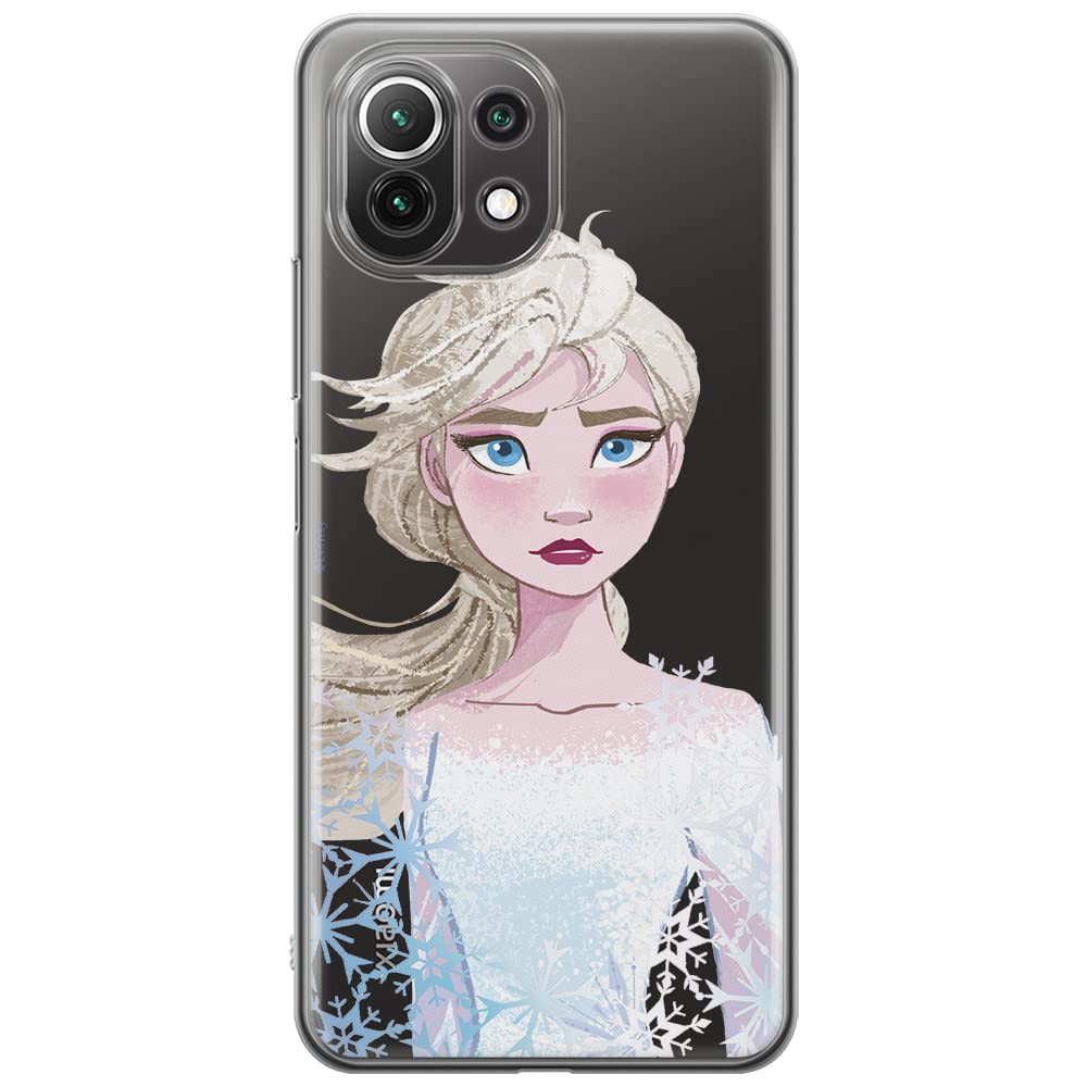 ERT GROUP mobile phone case for Xiaomi 11 Lite 4G/5G original and officially Licensed Disney pattern Elsa 014, partially transparent