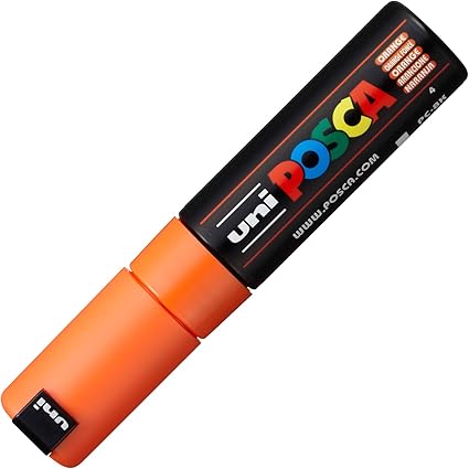 Uni-Ball Marqueur peinture Posca PC-8K, orange foncé: Amazon.fr:  Fournitures de bureau
