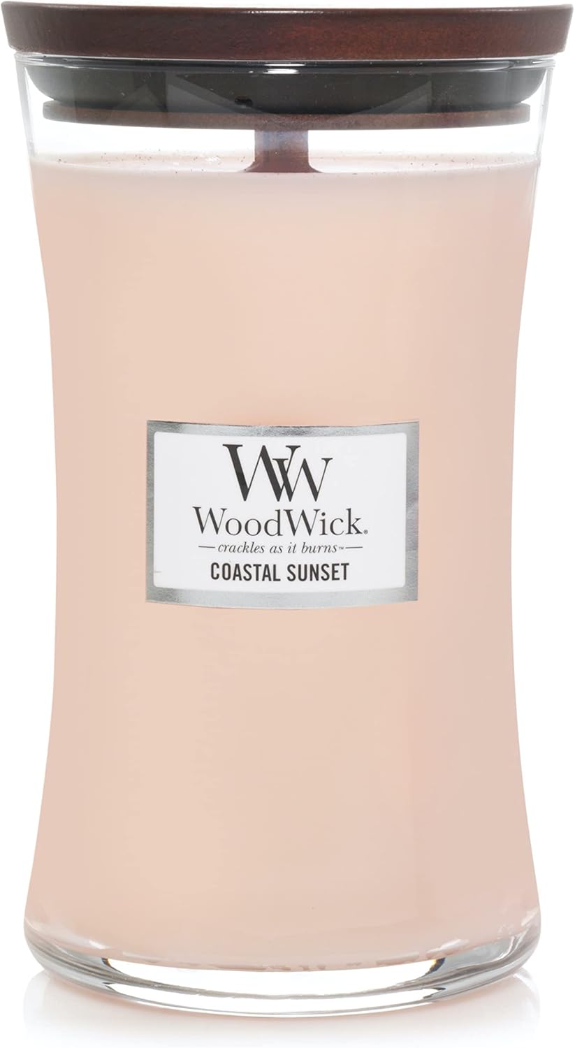 Candles & Holders - WoodWick Large Hourglass Candle, Coastal Sunset, 21.5 oz