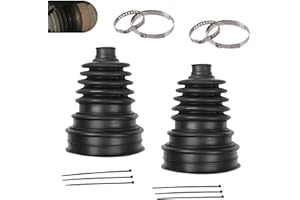 Fiknonk 2 PCS CV Boot Repair Kit, No-Disassembly Design CV Axle Boot with 4 Clamps 6 Ties, Split CV Boot for Easy Installatio
