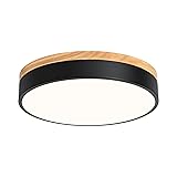 Yiisem Dimmable Wood LED Flush Mount Ceiling