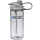 Nalgene Sustain Tritan BPA-Free MultiDrink Water Bottle Made with Material Derived from 50% Plastic Waste (using ISCC certified mass balance), 20 OZ, Clear