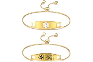 Theluckytag Upgraded QR Code Medical ID Bracelets for Women Medical Alert Bracelet - Sterling Silver 7'' Cuban Chain Link - More Space Save & Change Emergency Medical Info Anything