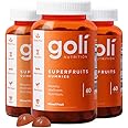 Goli Nutritional Supplement, SuperFruits Beauty Gummy Vitamin - 180 Count - Collagen-Promoting Ingredients - Mixed Fruit, Vegan, Plant-Based, Non-GMO, Gluten-Free & Gelatin Free