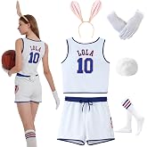 Women 2026 Halloween Sexy Basketball Gilet T-Shirt with Accessories Set