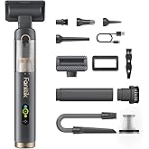 Fanttik Slim V10 APEX Cordless Car Vacuum, 4-in-1 Portable Mini Handheld Vac, 19kPa Suction Power, Upgraded Smart Digital Display, 2 Suction Modes for Small Jobs, Car, Office Desk, Keyboards (Gray)